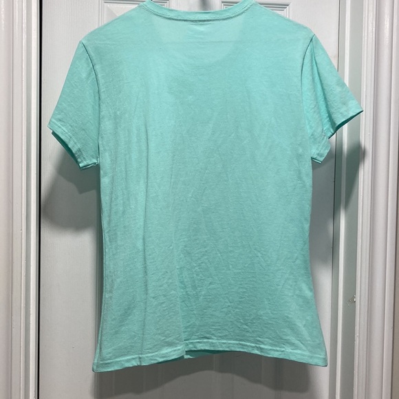 ❤️ 2/$30 * ❤️ NWOT - Ladies Short Sleeve Puerto Vallarta Mint Green Tee - Sz L - Picture 5 of 5